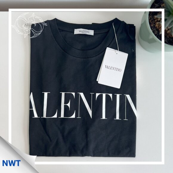 Valentino - Men´s Logo Print Cotton Jersey T-Shirt in...